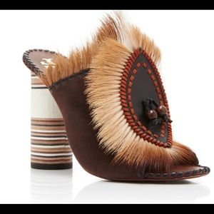 NWT Tory Burch Phoenix Fur Mule
